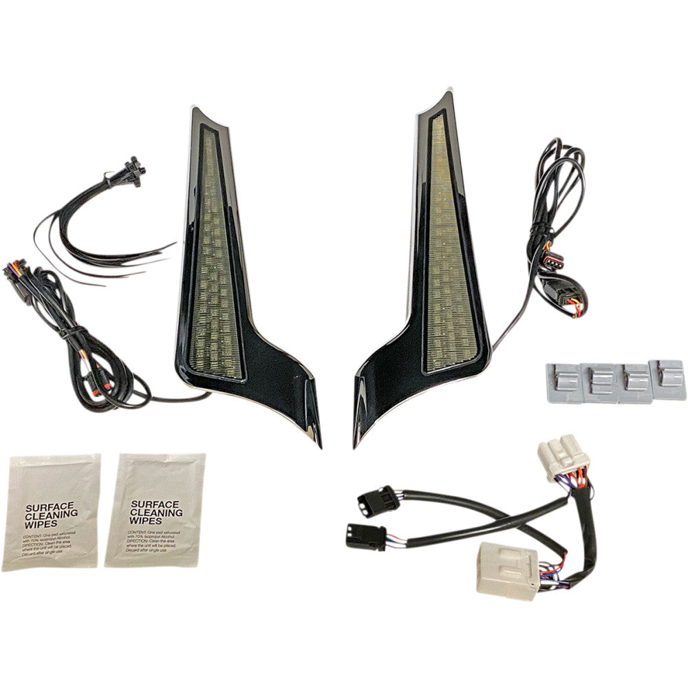 Custom Dynamics Panel Lights - Chrome - Smoke Lens CD-FASCIADC-HDC