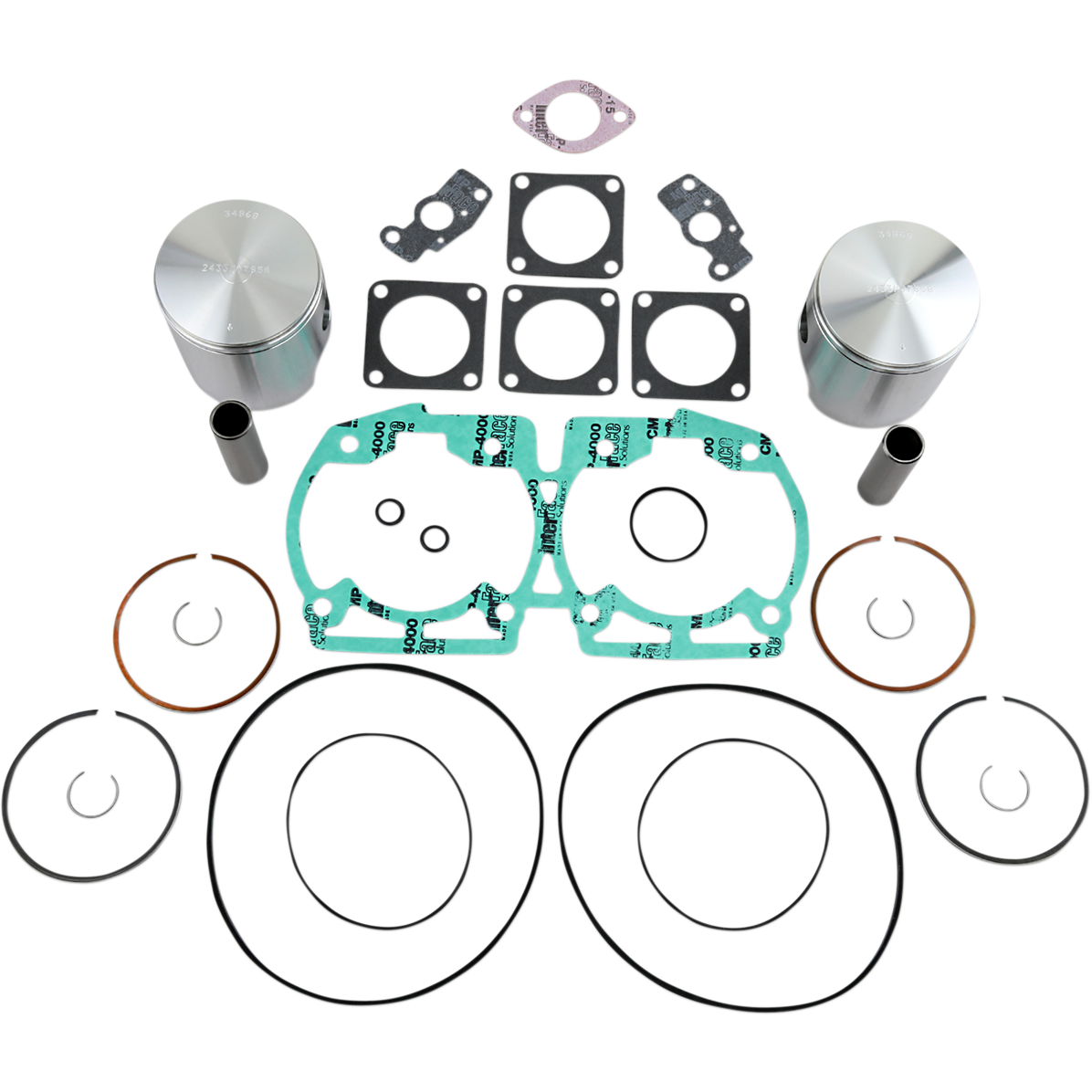 WISECO Piston Kit with Gaskets - 78.50 mm - 670 H.O. Engine Type - Ski-Doo SK1312