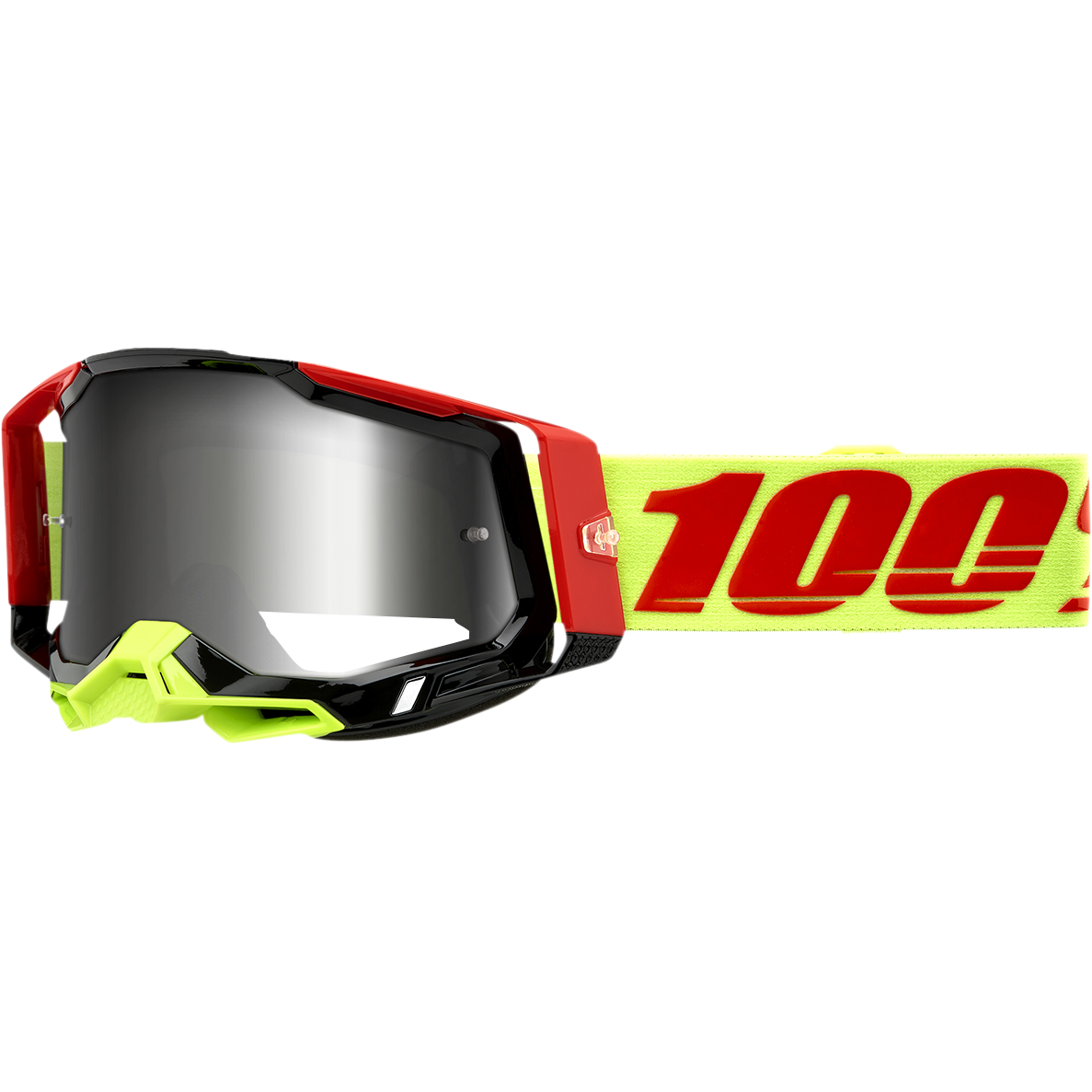 100% Racecraft 2 Goggle Wiz w/ Mirror Silver Flash Lens