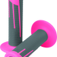 ProTaper Full Diamond Clamp-On Grips - Neon Pink/Dark Gray