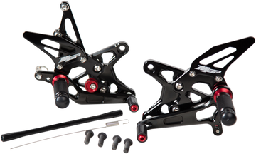 MGP MGP Rearset - Black - Kawasaki 50901-2500
