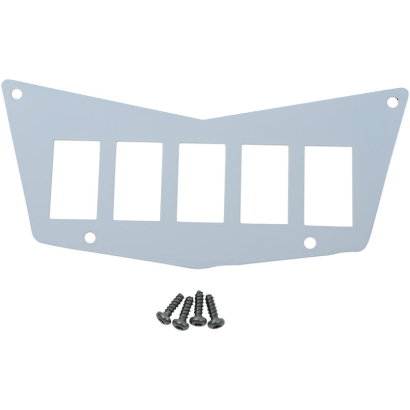 MOOSE OFFROAD Dash Plate - 5 Switch - White 100-4381-PU