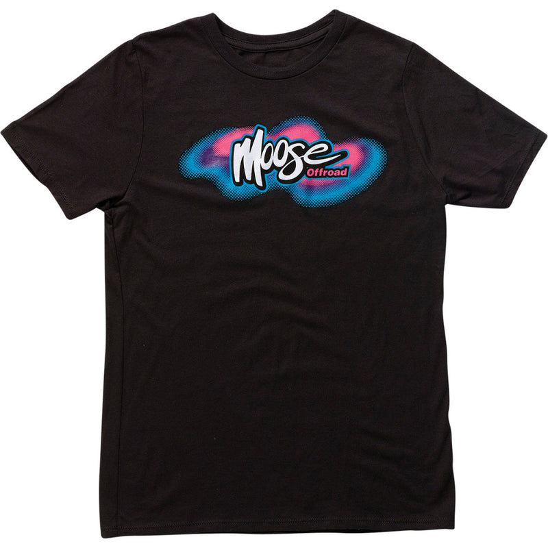 MOOSE OFFROAD Youth Retro Moose T-Shirt - Black - Medium 3032-3509