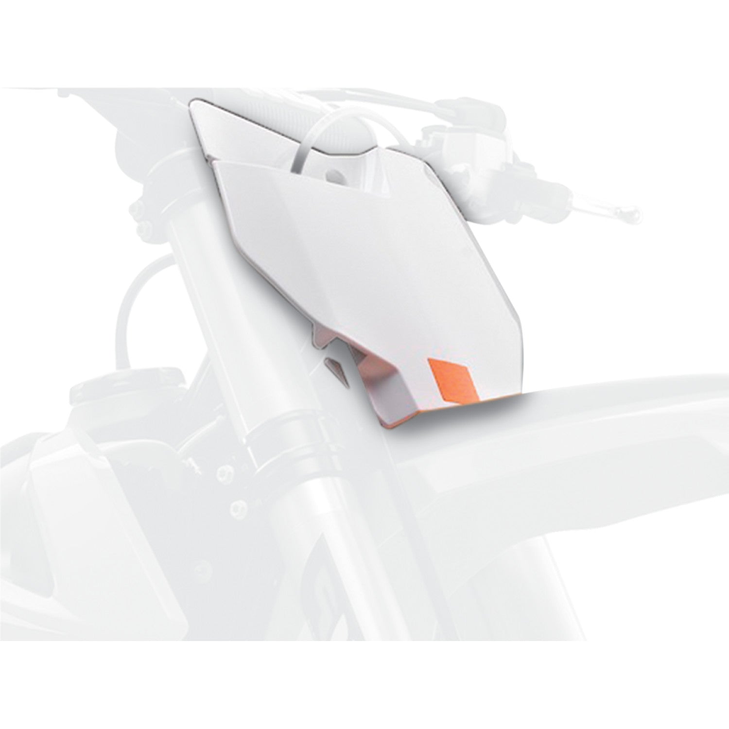 POLISPORT Number Plate - White - KTM SX/SXF 8666400008 by Polisport