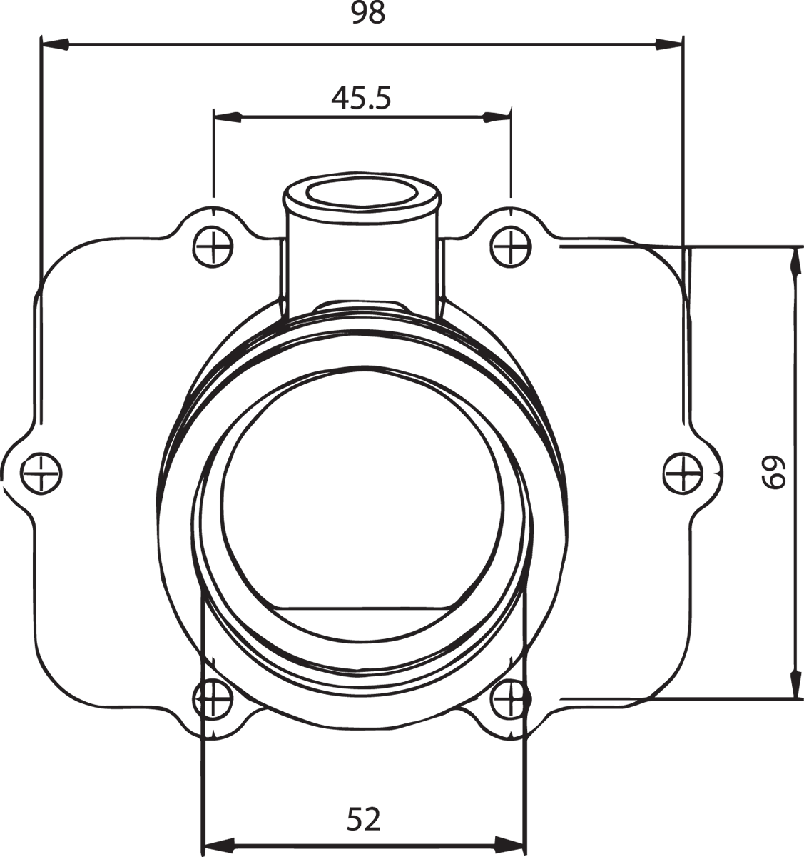 KIMPEX Carburetor Mounting Flange - Ski-Doo 301722