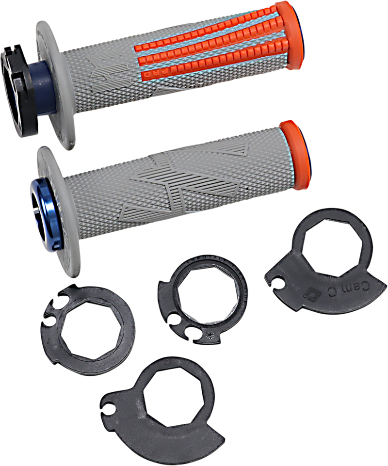 ODI Emig Pro V2 Lock-On Grips - Gray/Orange H36EPGO