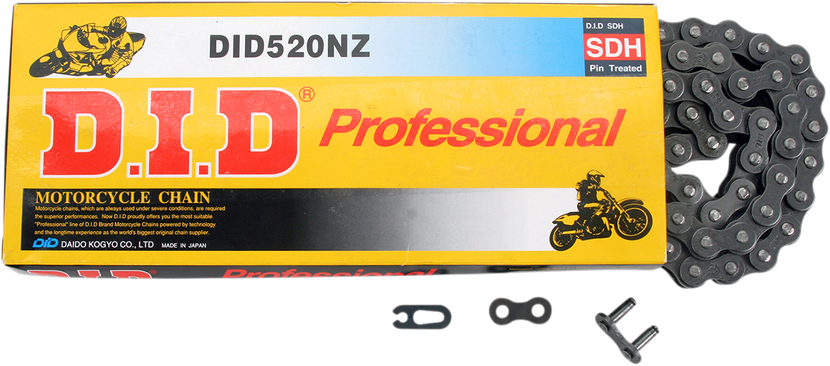 DID 520 NZ - High Performance Motorcycle Chain - 120 Links - Black M520NZX120FB