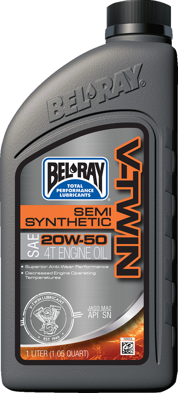 Bel-Ray V Twin Semi Synthetic Oil - 20W-50 -1L 96910-BT1