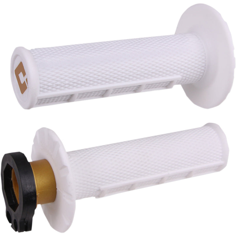 ODI Half Waffle Lock-On Grip Pro White