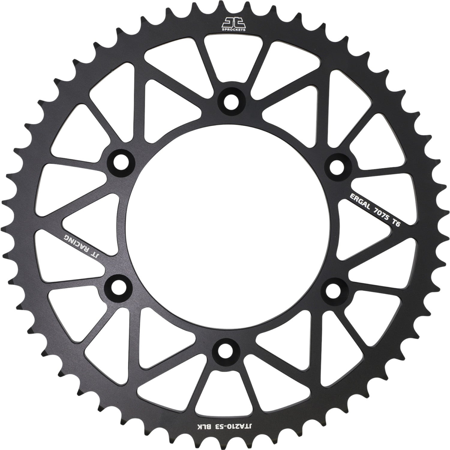 JT SPROCKETS Rear Sprocket - Honda - Black - 53 Tooth JTA210.53BLK by JT Rear Sprockets   Aluminum/Alloy