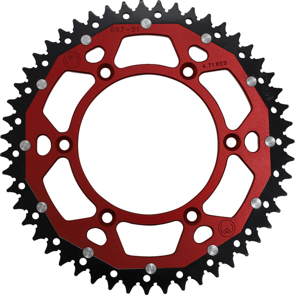 Moose Racing Dual Sprocket - Red - 51 Tooth 1210-897-51-13X