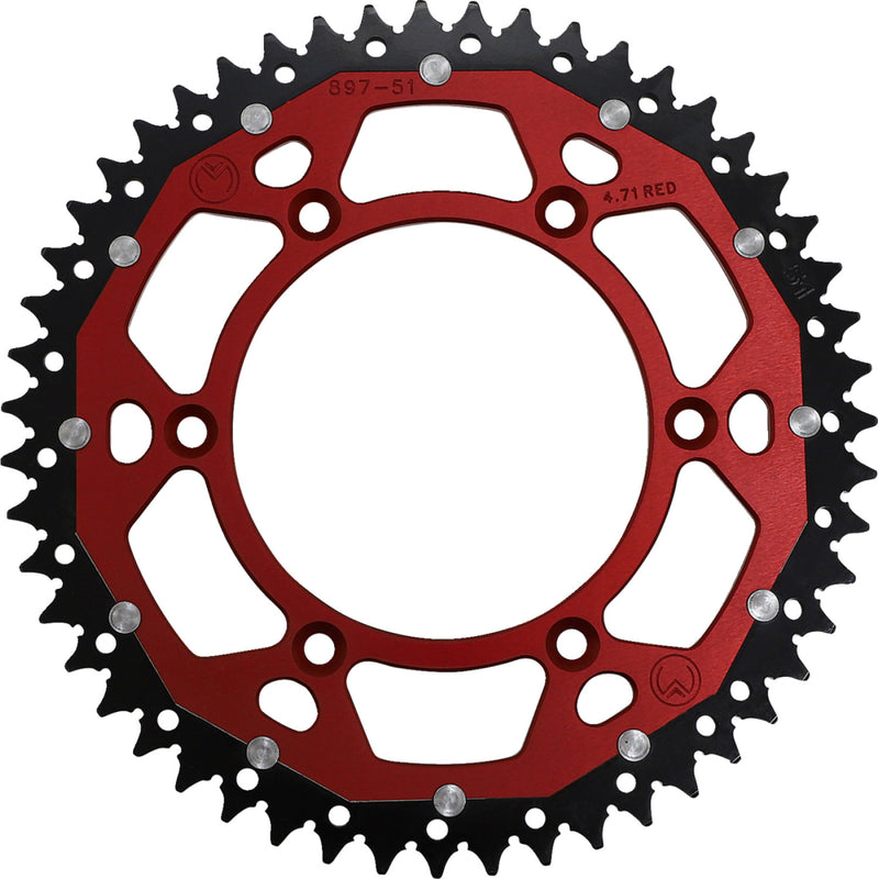 Moose Racing Dual Sprocket - Red - 51 Tooth 1210-897-51-13X