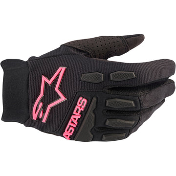 ALPINESTARS Women's Stella Full Bore Gloves - Black/Fluo Pink - Small 3583622-1390-S