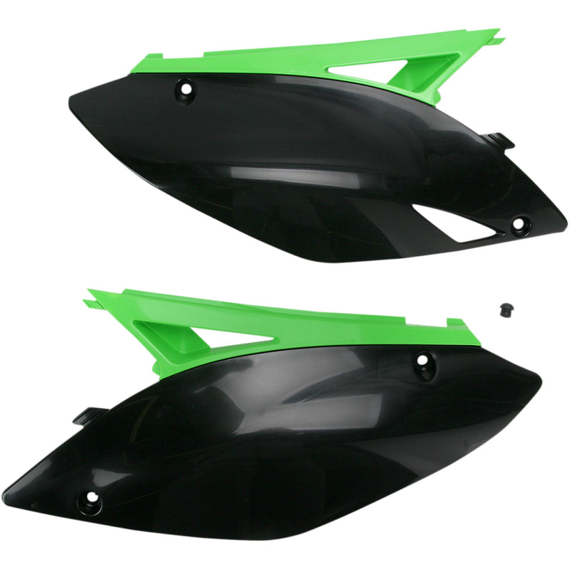 Acerbis Side Panels - Black/Green 2141730215