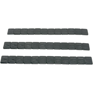 K&L Supply Wheel Weights - Rectangle - Adhesive Stick-On - Black - 36 Pack 32-2428 | Tire Mounting & Balancing Products
