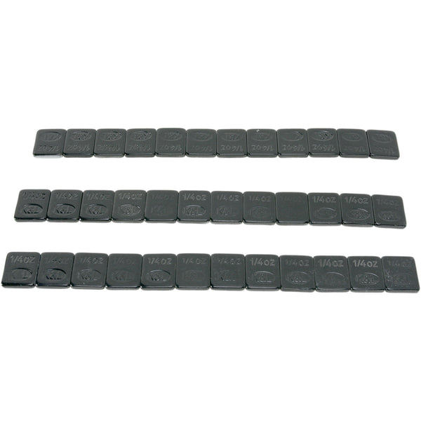 K&L Supply Wheel Weights - Rectangle - Adhesive Stick-On - Black - 36 Pack 32-2428