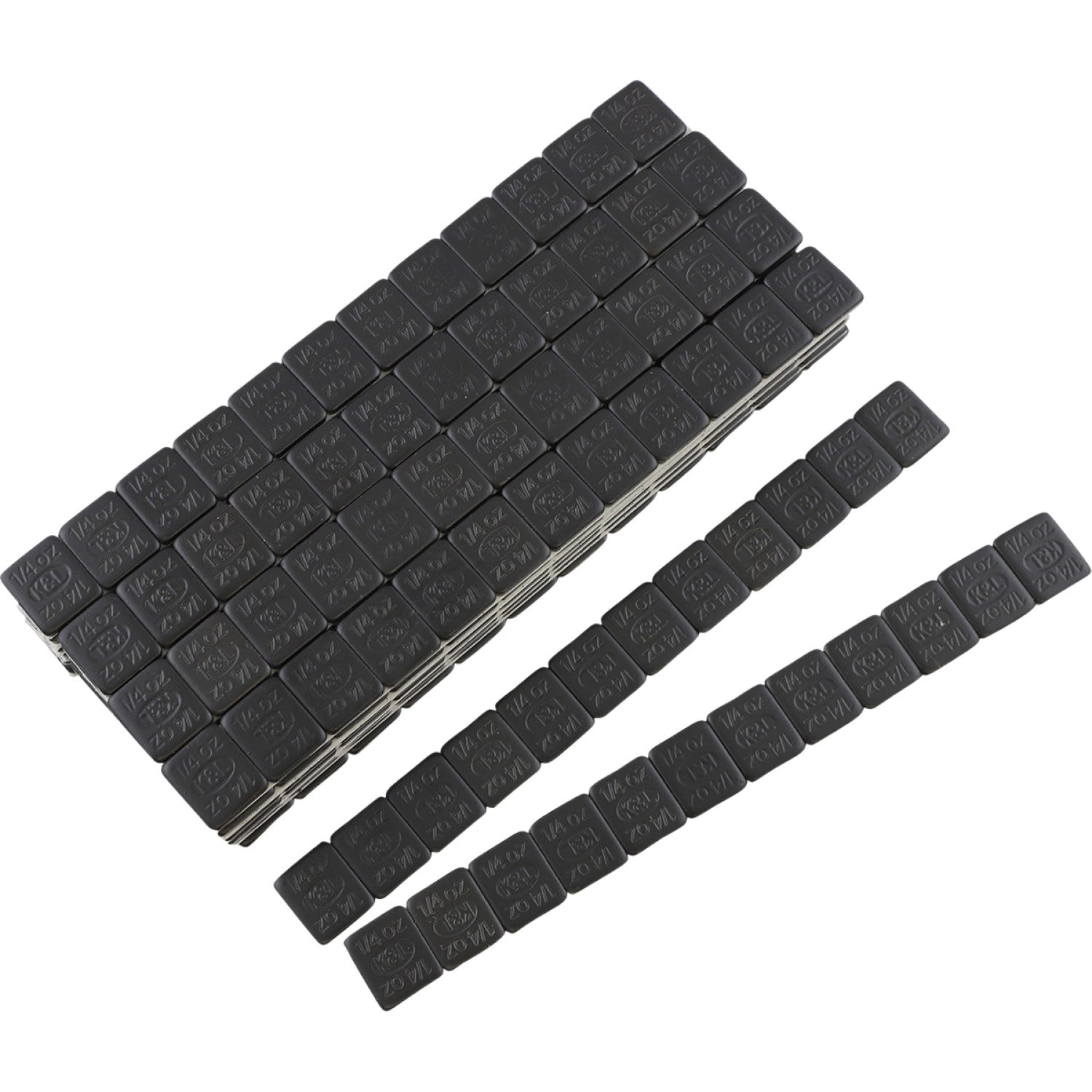 K&L Supply Wheel Weights - Rectangle - Adhesive Stick-On - Black - 360 Pack 32-8124 | Tire Mounting & Balancing Products
