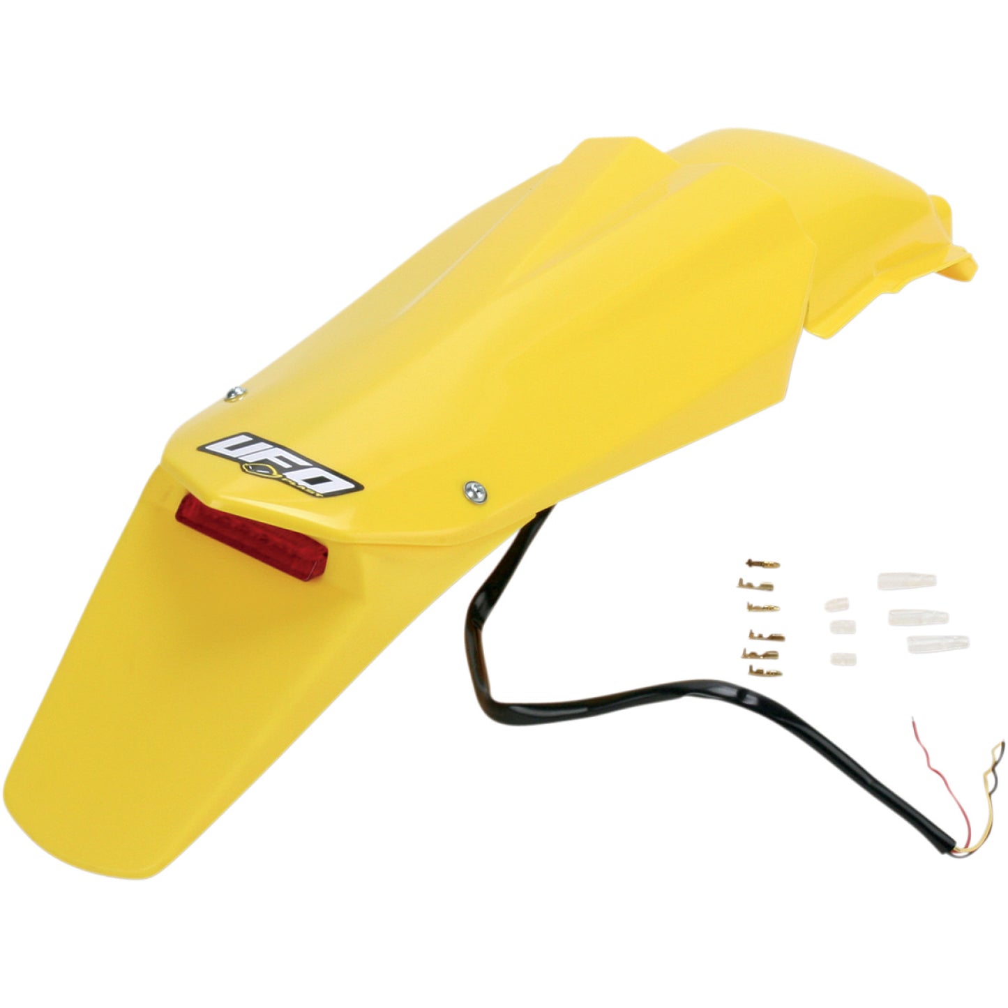 UFO Enduro Rear Fender - W/Light - Yellow HU03314-103