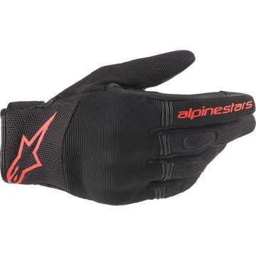 ALPINESTARS Copper Gloves - Black/Fluo Red - Small 3568420-1030-S