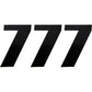 Moose Racing Race Number 7 - Black - 6" 80117