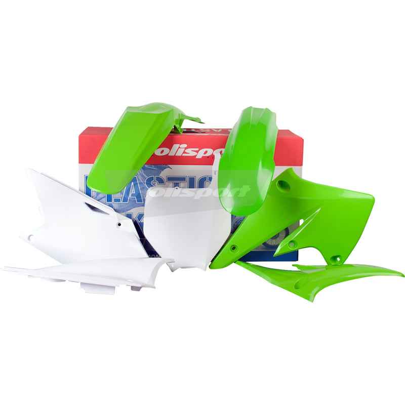 POLISPORT Body Kit - Complete - OEM Green/White - KX 250F 90091 by Polisport