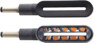 Cyclone Led Turn Signals Sequential Black Pair