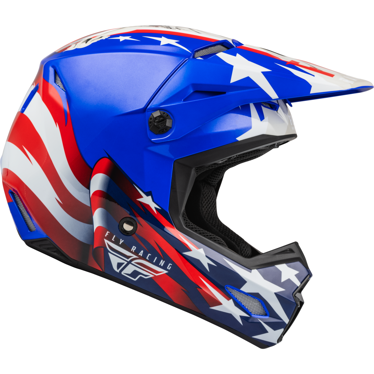 Fly Kinetic Youth Racing Patriot Helmet Red/White/Blue YM