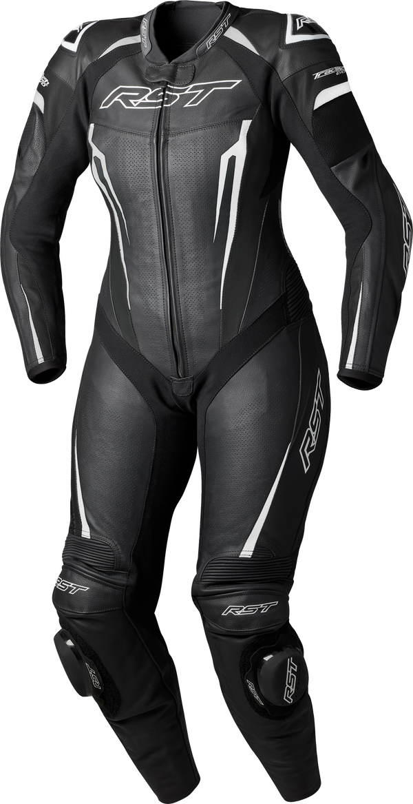 RST Women's Tractech Evo D3O CE Leather Suit - Black/White - 3XL