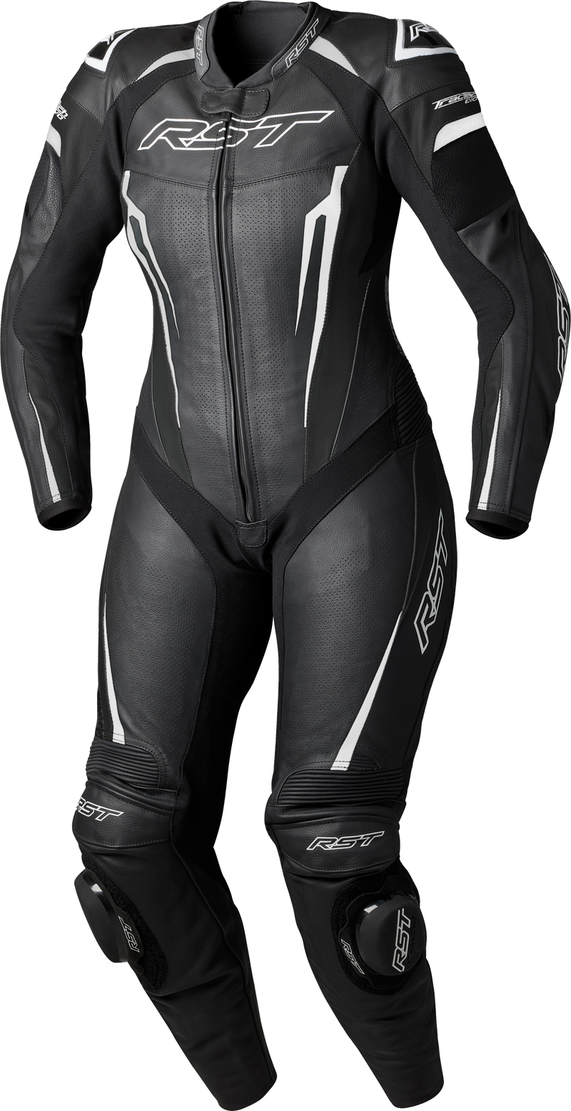 RST Women's Tractech Evo D3O CE Leather Suit - Black/White - L