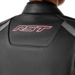 RST Women's S1 D3O Leather CE Jacket - Black/Fluro Pink - 2XL