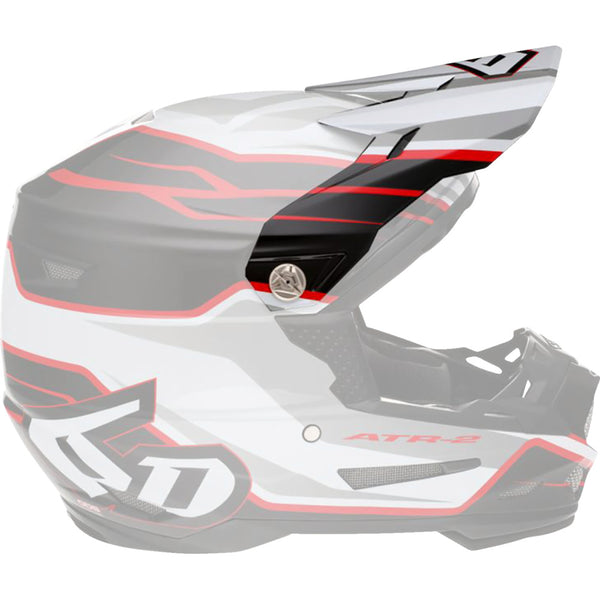 6D Helmets ATR-2 Visor - Phase - White Red 72-6099