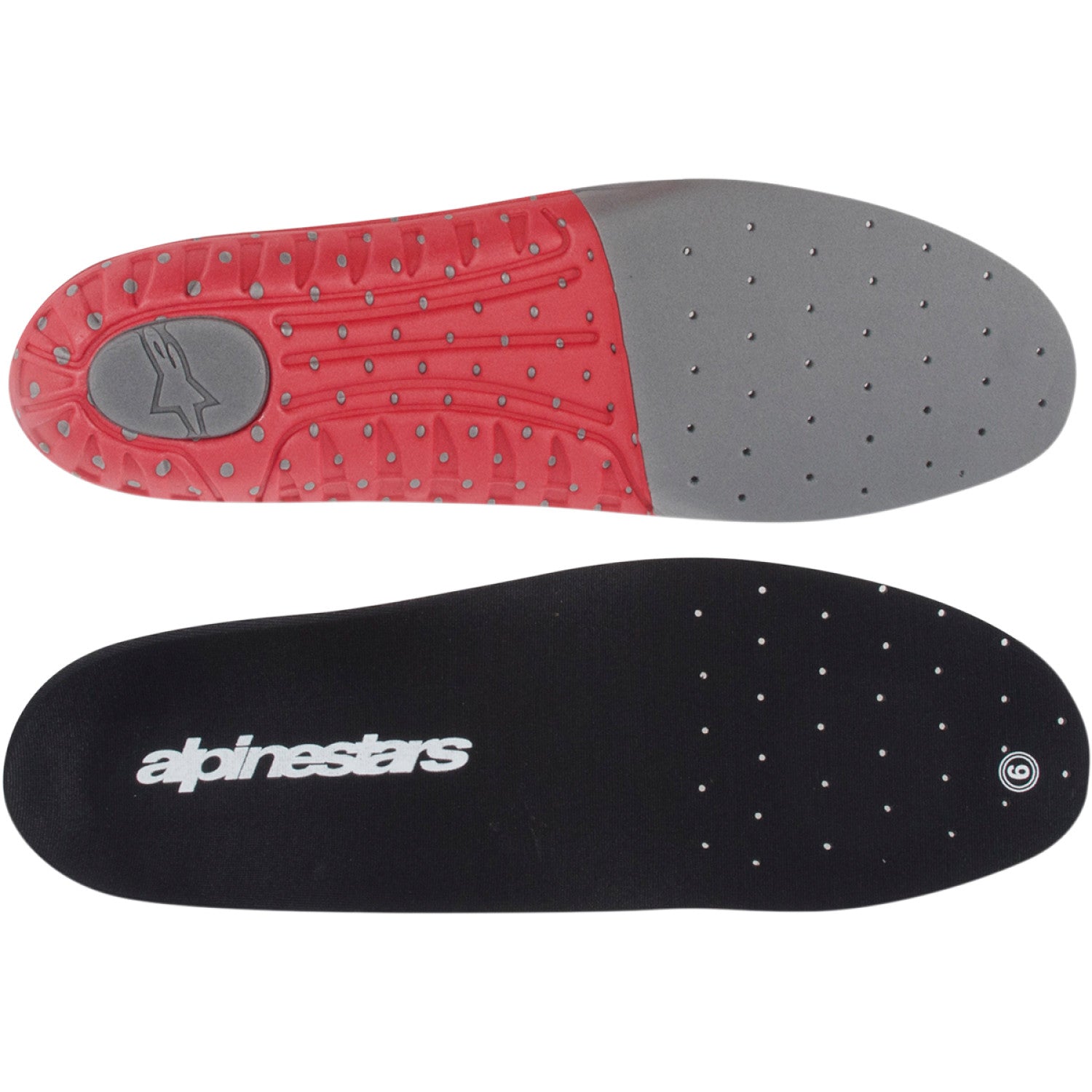 ALPINESTARS Tech 7 Footbed - Gray/Red - Size 6 25FUT74-933-6