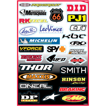 FACTORY EFFEX Decal Kit - Sponsor B 10-68002