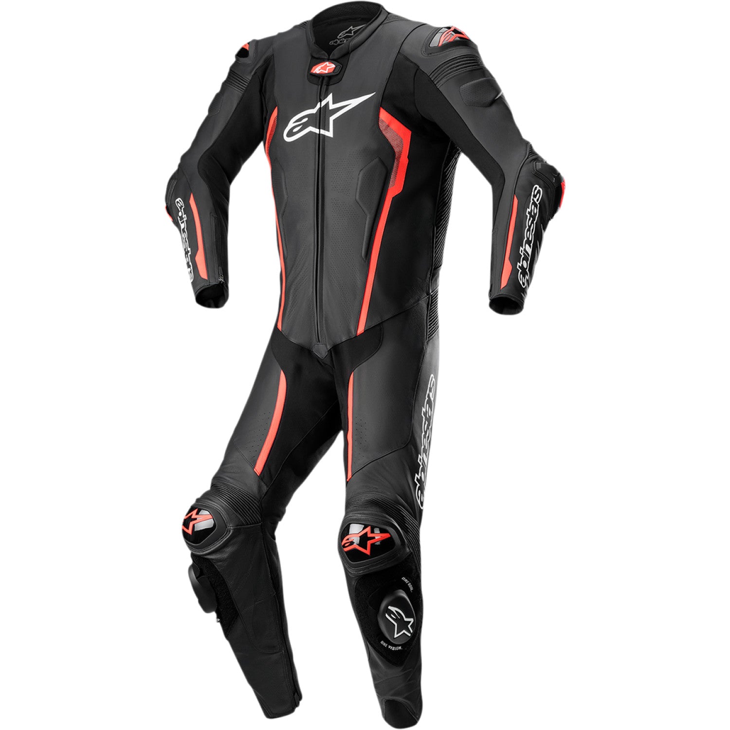 ALPINESTARS Missile v2 1-Piece Suit - Black/Red Fluorescent - US 36 / EU 46 3150122-1030-46