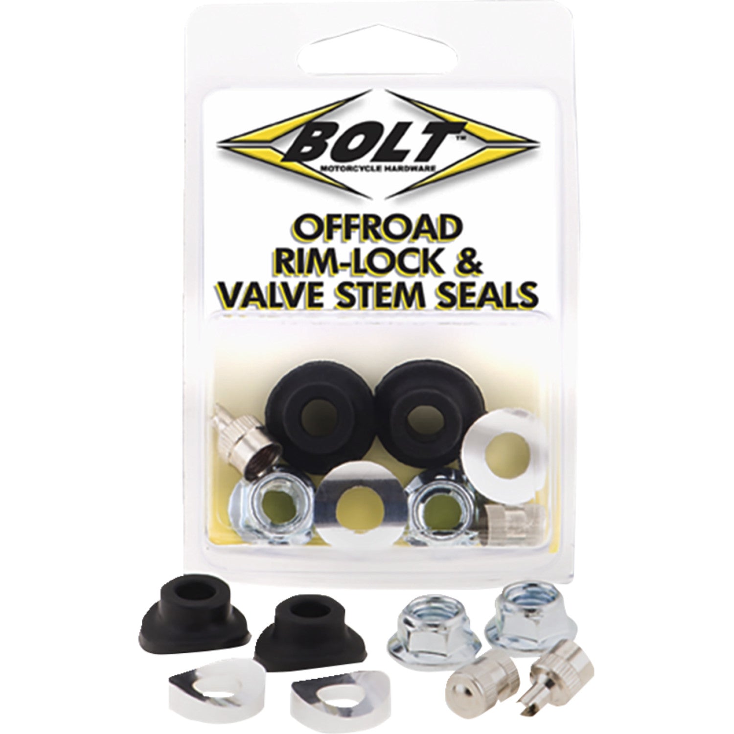 BOLT Rim Lock/Valve Stem/Seal Kit - Black/Silver 2007-RVS