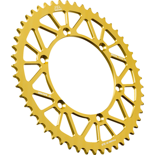 JT Sprockets Rear Sprocket - Aluminum - 51 Tooth - Gold - KX 250/X JTA460.51GLD