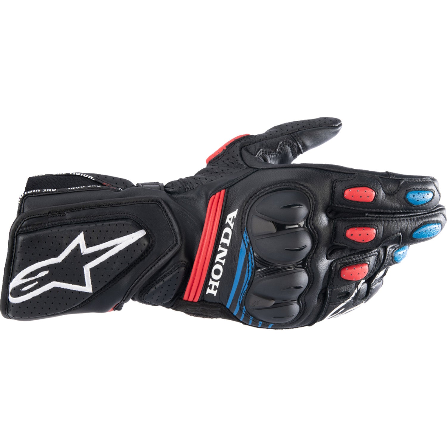 ALPINESTARS Honda SP-8 V3 Gloves - Black/Bright Red/Blue - Small 3558423-1317-S