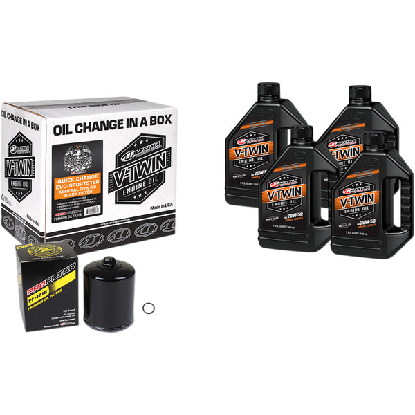 Maxima Racing Oil Evo/XL Quick Oil Change Kit - Black Filter 90-069014PB