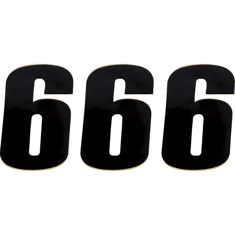 Moose Racing Race Number 6 - Black - 4.5" 80016