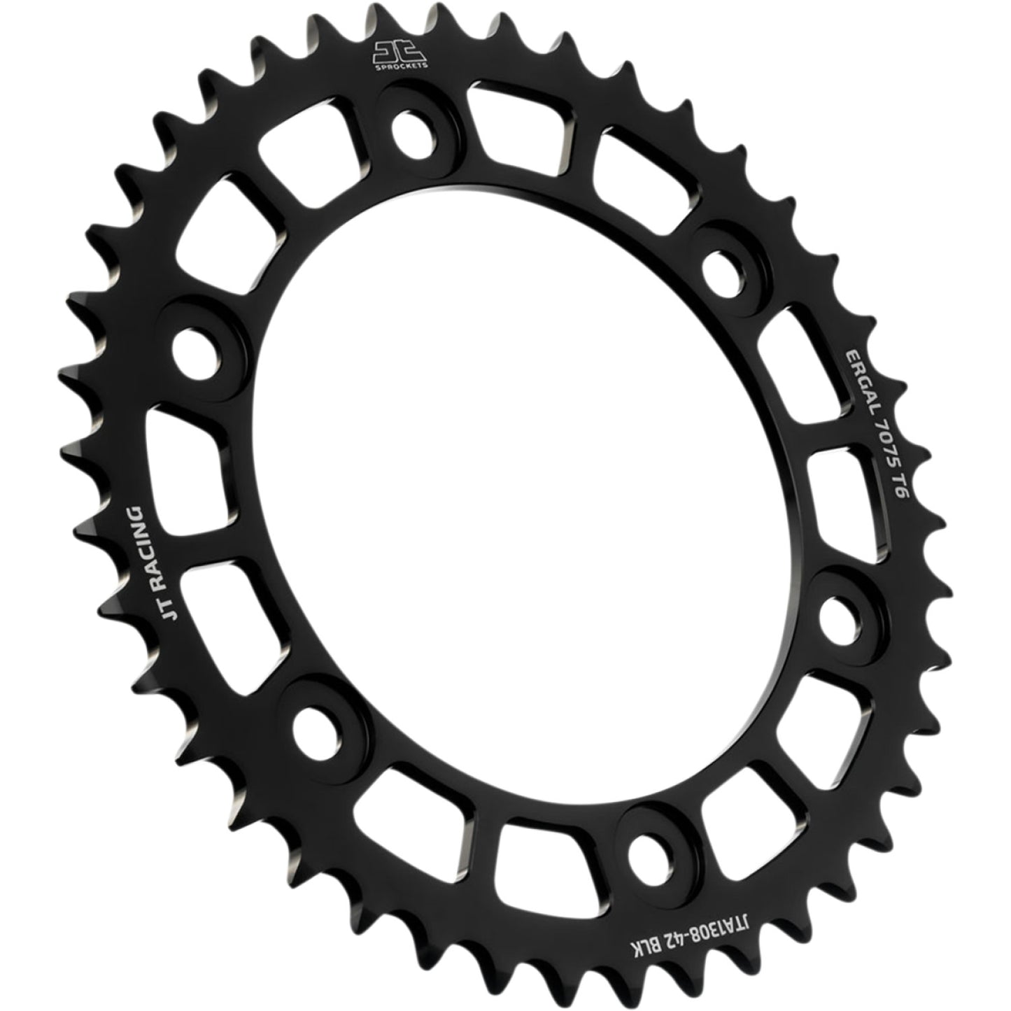 JT SPROCKETS Rear Sprocket - Honda - Black - 42-Tooth JTA1308.42BLK by JT Rear Sprockets   Aluminum/Alloy