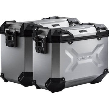 SW-Motech TRAX ADV Aluminum Case System - Silver - BMW F 650/700/800 GS '08-'18 KFT.07.559.70001/S | Luggage Group