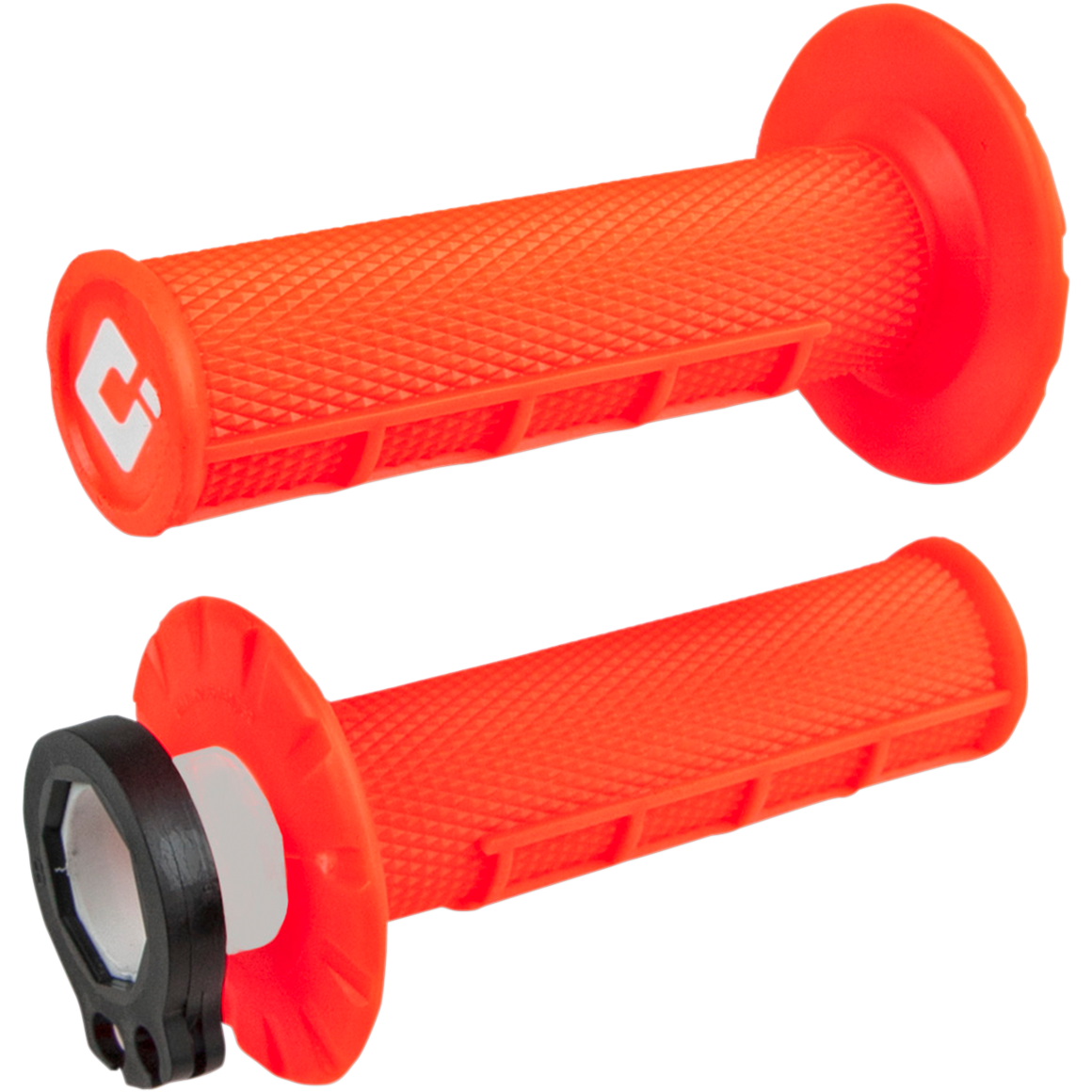 ODI MX V2 MX Lock On Half Waffle Grips Flo Orange by ODI