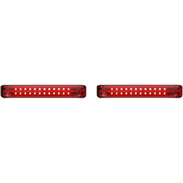 Custom Dynamics Saddlebag LED Lights - Sequential - Chrome/Red PB-SBSEQ-HD-CR