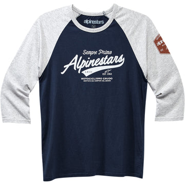 ALPINESTARS Script T-Shirt - Heather Gray/Navy - XL 1230715051171XL