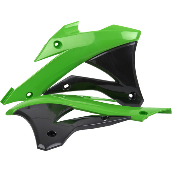 Polisport Radiator Cover - OEM Green/Black - KX 85/100 8417300001