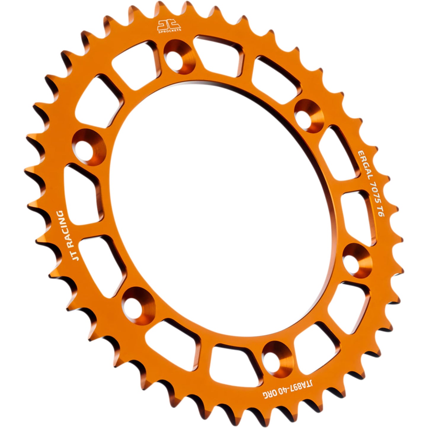 JT SPROCKETS Rear Sprocket - Orange - 40-Tooth JTA897.40ORG by JT Rear Sprockets   Aluminum/Alloy