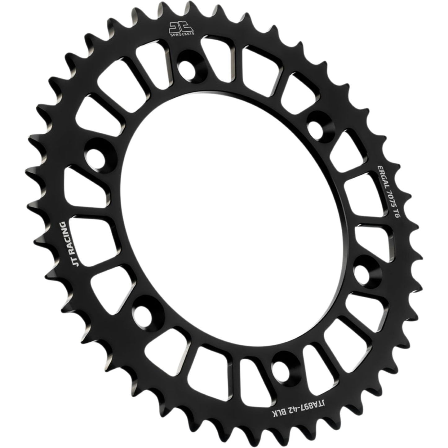 JT SPROCKETS Rear Sprocket - Black - 42-Tooth JTA897.42BLK by JT Rear Sprockets   Aluminum/Alloy