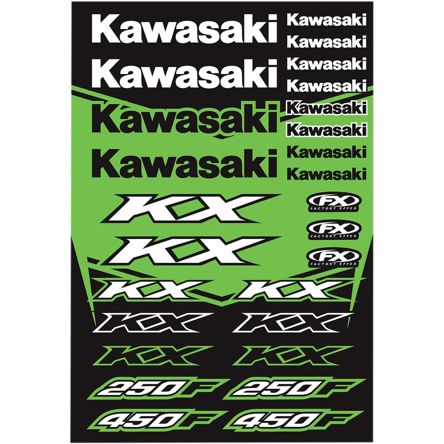 FACTORY EFFEX Decal Kit - Kawasaki KX 22-68130