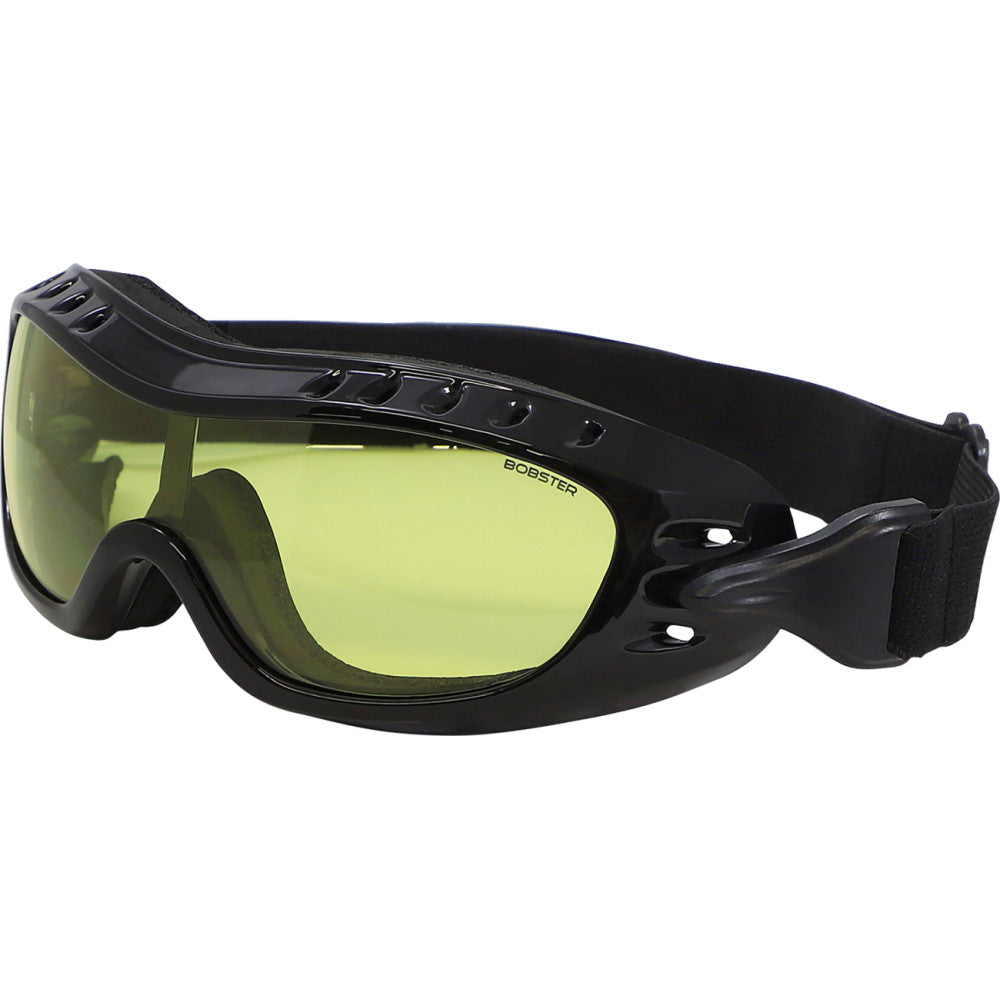 BOBSTER Night Hawk Goggle - Gloss Black - Yellow Lens BHAWK01Y