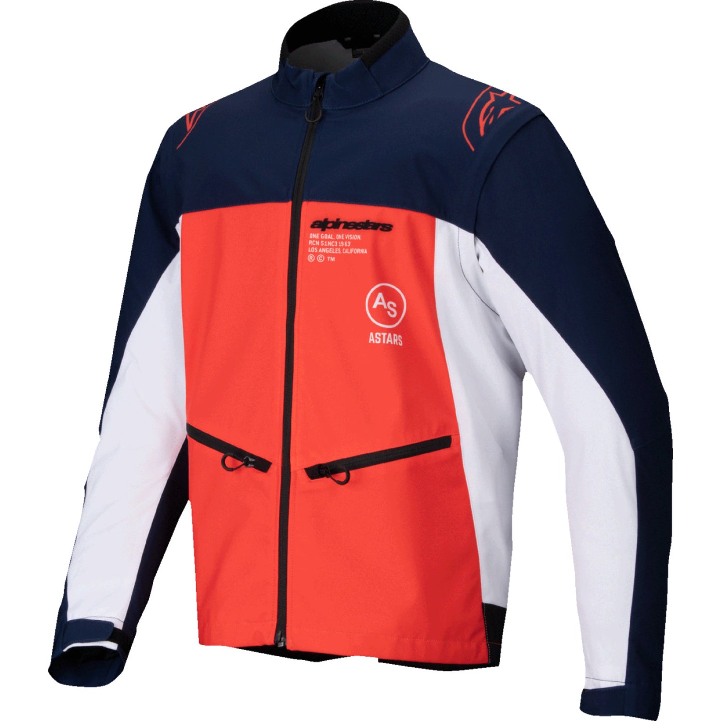 ALPINESTARS Lite-Dura Softshell Jacket - Navy/Orange/White - Small 3700225-7162-S